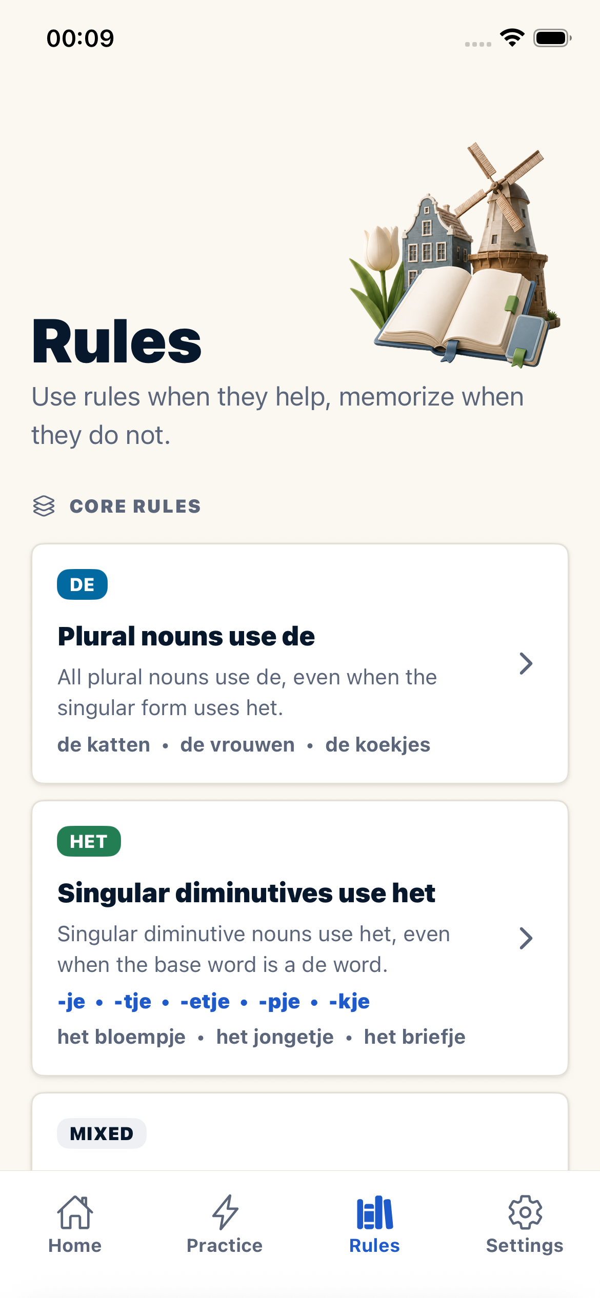 de het rules app rules screen